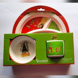 Dr. Seuss Grinch Bamboo Mealtime Set